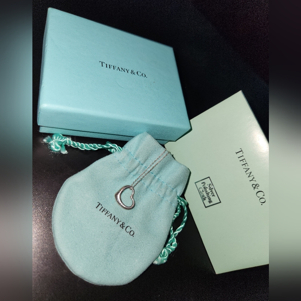 🚨SOLD🚨 Tiffany & Co. 925 Elsa Pereti Open Heart Necklace W/ FULL INCLUSION!🩵